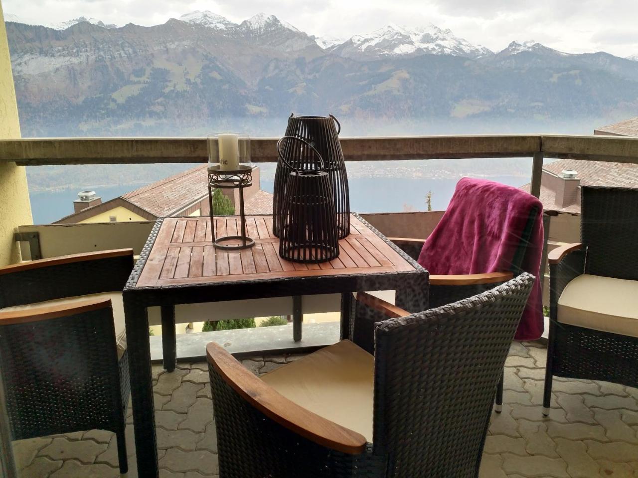 Swiss Seeblick Apartment Mit Hotelanbindung Beatenberg Extérieur photo